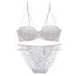 Shezaib Stylish Sexy Front Cross Strips Push Up Padded Wired Bridal Bra & Panty Set 8904