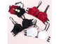 Shezaib Stylish Sexy Front Cross Strips Push Up Padded Wired Cutout Panty Style Bridal Bra & Panty Set 9901