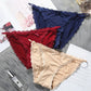 New Pack Of 3 Sexy High Quality G-string Cotton Ice Silk Thin Belt Low-waisted Lace Panties 1884