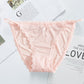 New Pack Of 3 Sexy High Quality G-string Cotton Ice Silk Thin Belt Low-waisted Lace Panties 1884