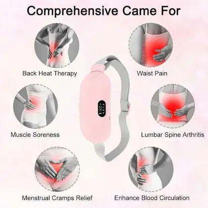 New Period Cramp Relief Electric Heating Belt Massager Menstrual Cramp Relieve Therapy Vibration Massager Heating Belt