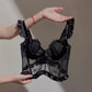 Flourish Luxury Lace Corset Bra & Panty Set | Lightly Padded Underwired Cups with Elegant Floral Detailing 250