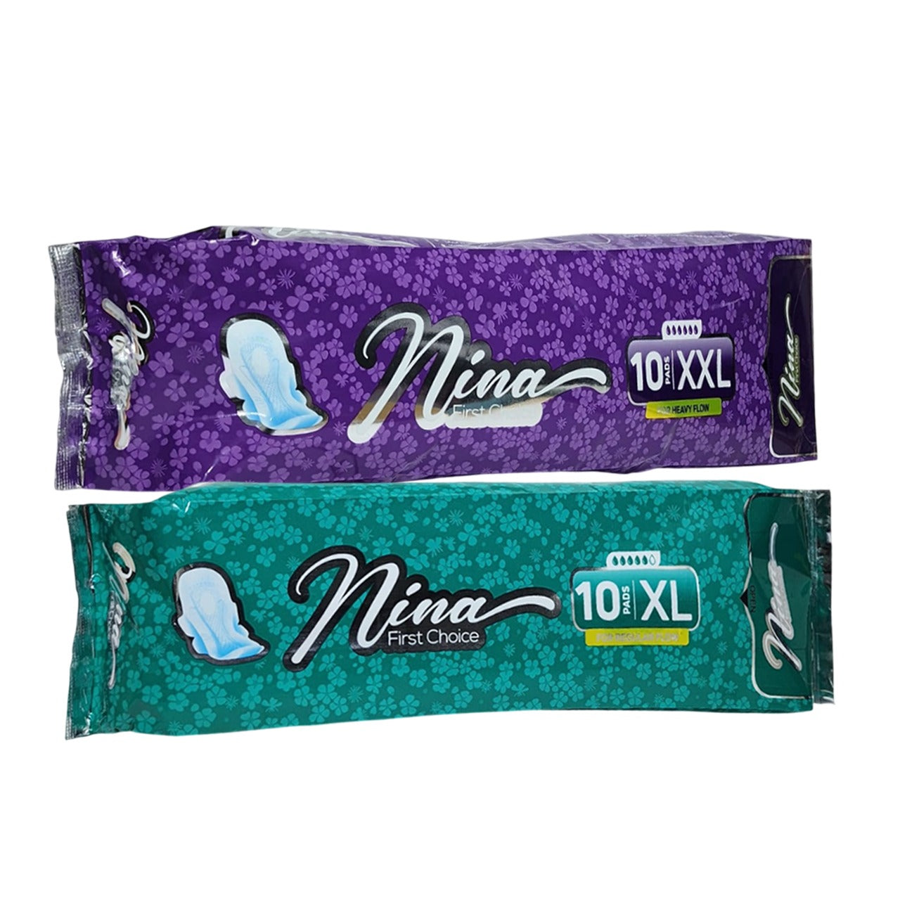 Nina First Choice Sanitary Pads (10 Pads) – Cottony Soft, 3D Core & Firm-Fit Wings