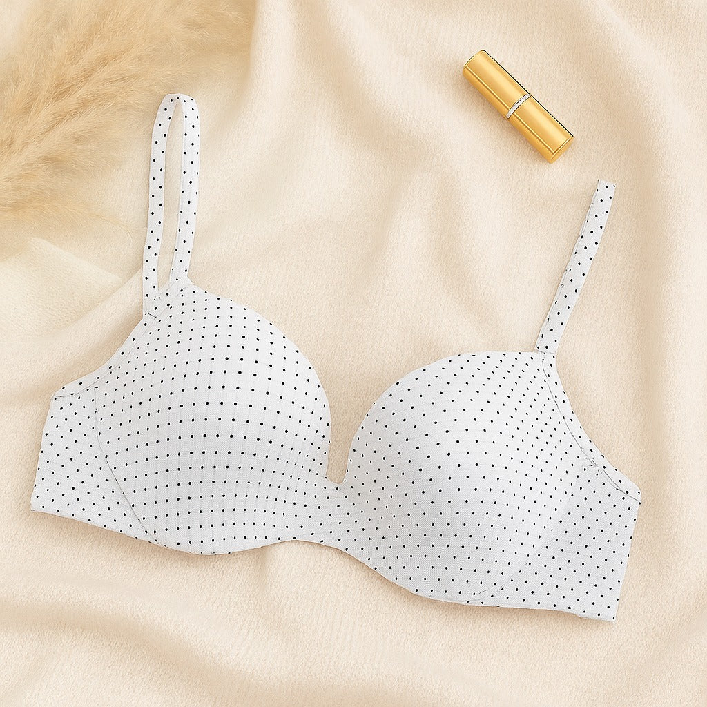 Shezaib Premium Wired Padded Polka-Dot Everyday Bra – 7057