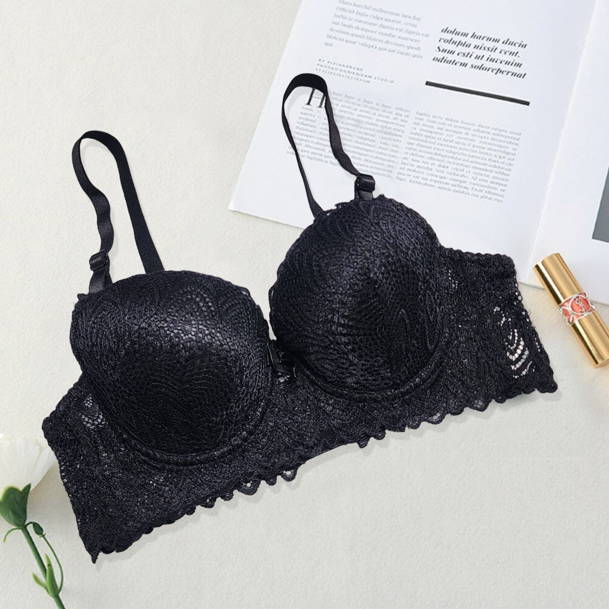 Pack Of 2 Double Padded Wired Lace Bra – Bridal & Everyday Stylish Support 8216