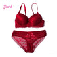 Shezaib Double Padded Wired Push-Up Lace Bra & Panty Set 7561