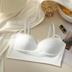 1 Pc Soft Padded Double-Strap Seamless Bra – Comfortable Daily Wear Cotton Blend Bra for Girls & Women – Daisin 828