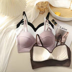 1 Pc Soft Padded Double-Strap Seamless Bra – Comfortable Daily Wear Cotton Blend Bra for Girls & Women – Daisin 828