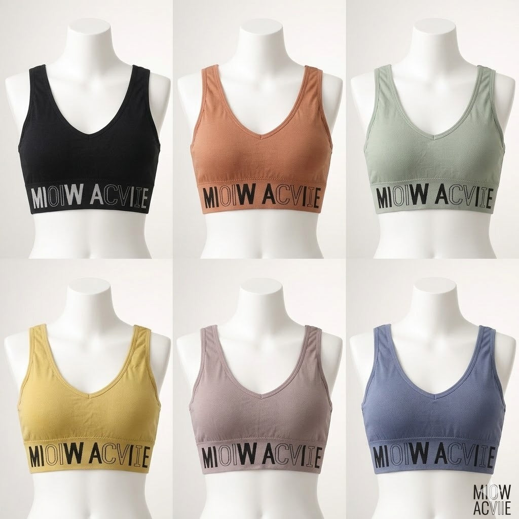 Shezaib of 3 Padded Soft Comfort Sports Bra – Stretchable Breathable Fabric