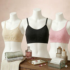 Shezaib  Pack of 3  Soft Cotton Non Padded Seamless Knit Bralette bra -540