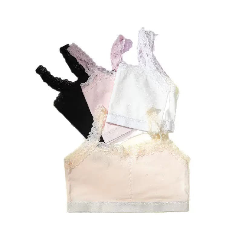 Shezaib   pack of 3 Teenagers Elegant Floral Lace Camisole Bra Pack
