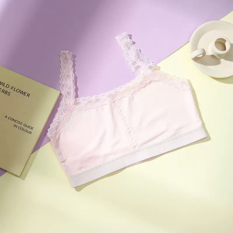 Shezaib   pack of 3 Teenagers Elegant Floral Lace Camisole Bra Pack