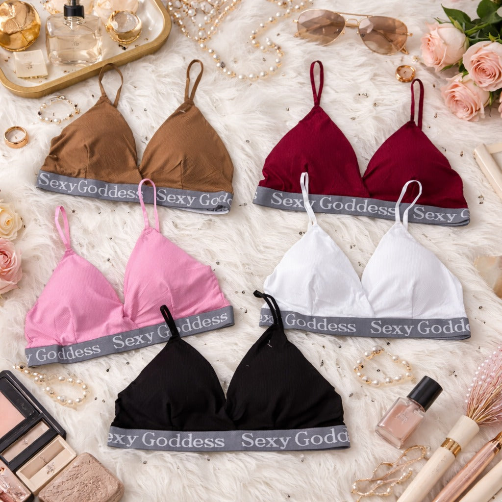 Shezaib Pack of 3 Seamless Cotton Triangle Cup Bralette 125