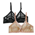 Flourish Non-Padded & Non-Wired Cotton Full Cover Full Net Transparent Bra