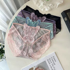 Pack of 3 Women’s Lace Briefs with Butterfly Appliqué –1389