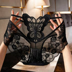 Pack of 3 Women’s Lace Briefs with Butterfly Appliqué –1389