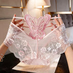 Pack of 3 Women’s Lace Briefs with Butterfly Appliqué –1389