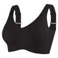 Seamless 4 hooks  Ribbed Soft Support Bra - Wireless Wide Strap Bralette -1200
