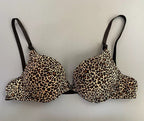Leopard Print Front-Closure Push-Up Bra – Bold Style & Everyday Comfort -1501 Leopard