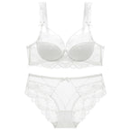 Shezaib High Quality Thin Half Cup Lace Wired Half Cup Adjustable Straps Back Closure Bridal Light Padded Bra Panty Set