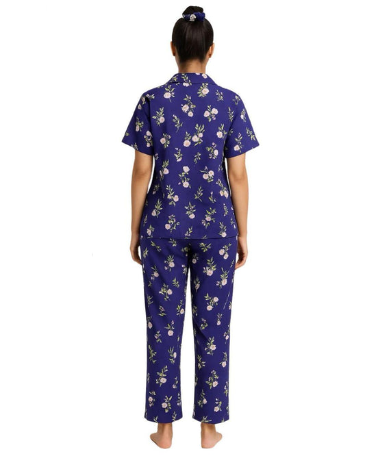 Shezaib New Summer  Cooling Linen 2-Piece Pajama Set  With Scrunchie