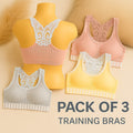 Pack Of 3 - Cotton Bra Vest For Girls Steel-Free Non Padded Bra-A25
