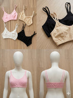 Shezaib Pack of 3 Non Padded Soft Cotton Summer Camisole Bralette – Lightweight & Breathable Comfort Wear 3288