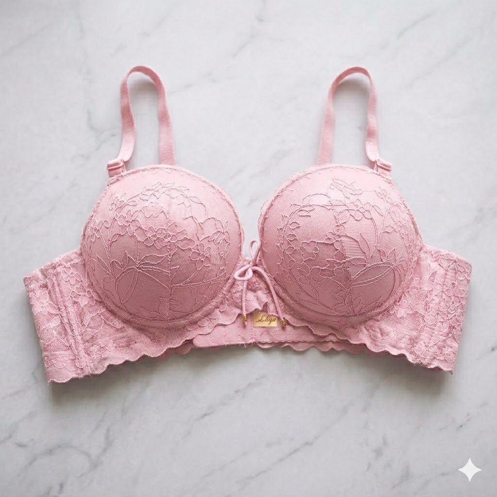 Pack of 2 Push-Up Bras for Women | Double Padded | Underwired Support | Premium Lace | Comfortable Everyday Wear | Style 733