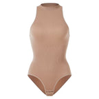 Seamless High-Neck Ribbed Bodysuit – Postpartum & Tummy Sculpting Shaper -FP72