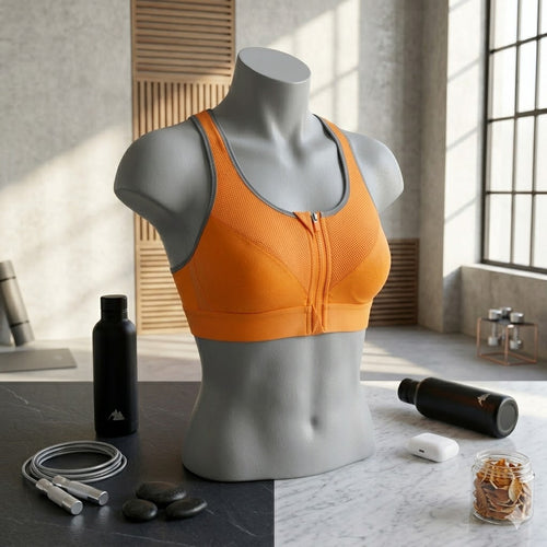 Aura Active: Zen-Zip High-Impact Racerback Bra 99002
