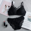 Shezaib Women's Set Wire Free Push Up Lace Female Underwear Set Transparent Panties Seamless Female Underwear and Panty Set 8815