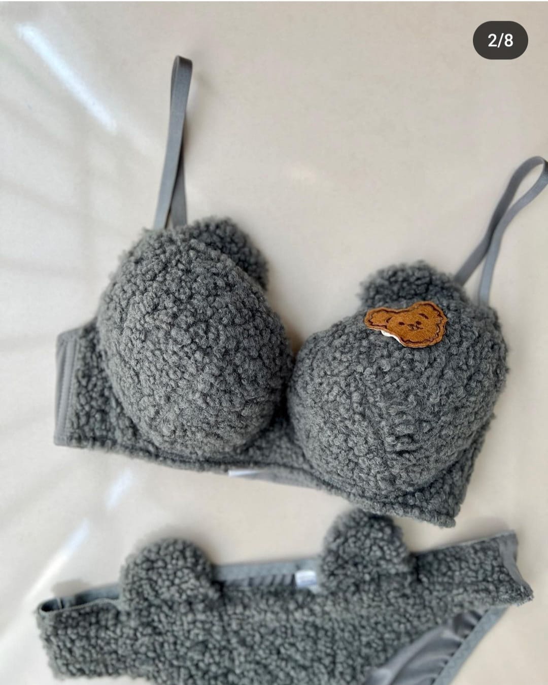 Shezaib Stylish Sexy Funky Bear Style Double Push Adjustable Bra & Panty Set E008