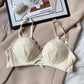 New Cute Lace Flower Embroidered Adjustable Straps Push Up Bridal Padded Bra 834