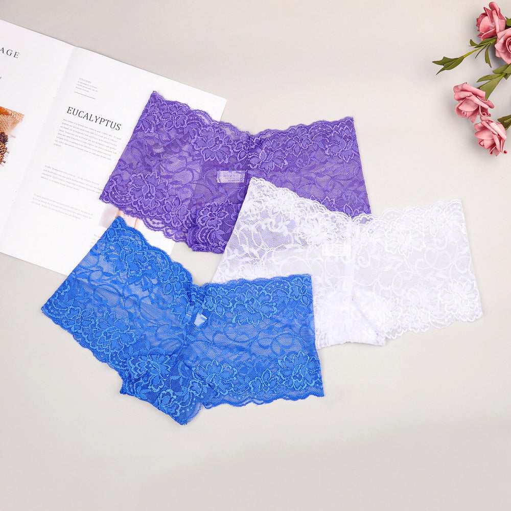 Shezaib Pack 0f 3 Women's Lace Panties Seamless Boxer Shorts Low Waist  Underwear Lingerie for Women 928