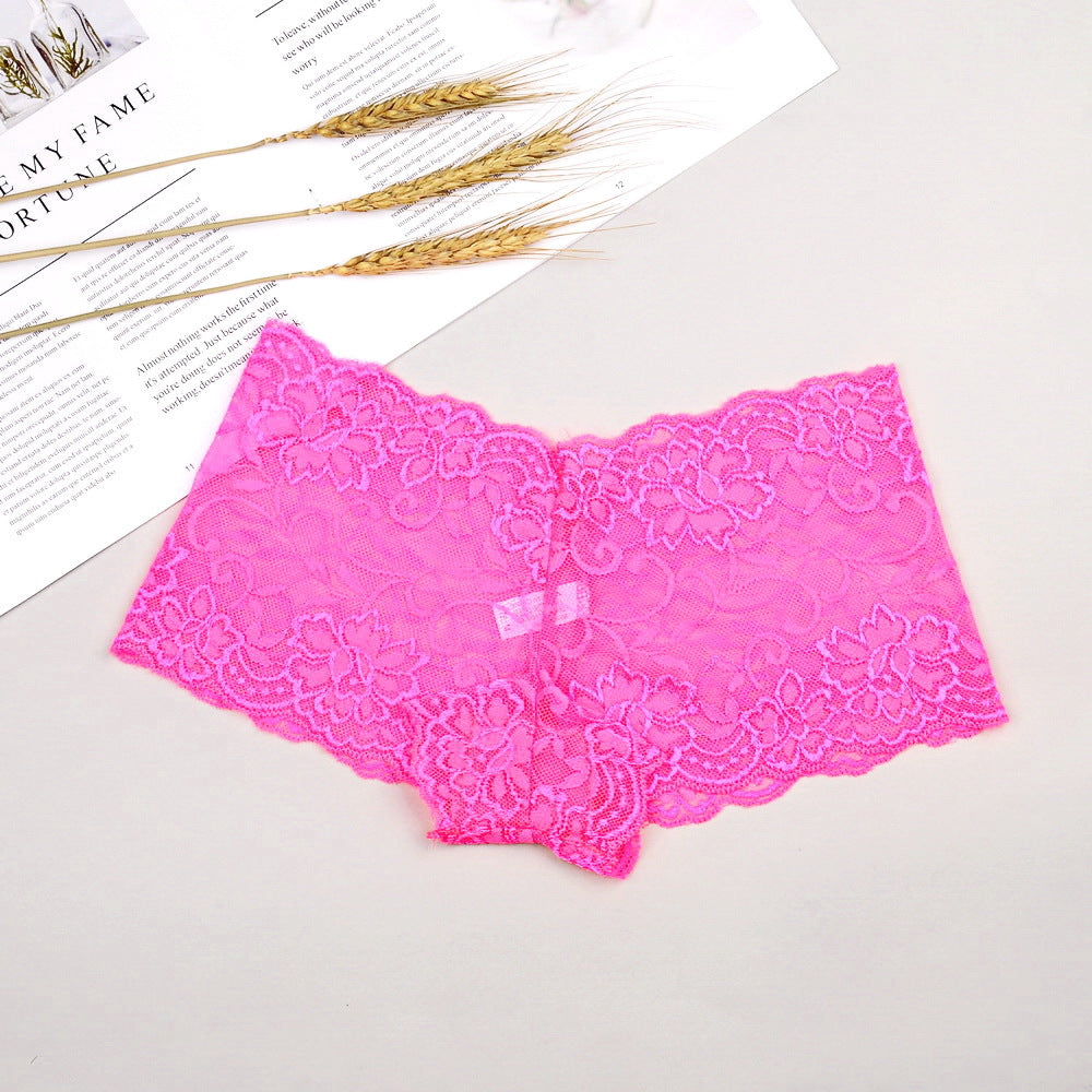 Shezaib Pack 0f 3 Women's Lace Panties Seamless Boxer Shorts Low Waist  Underwear Lingerie for Women 928