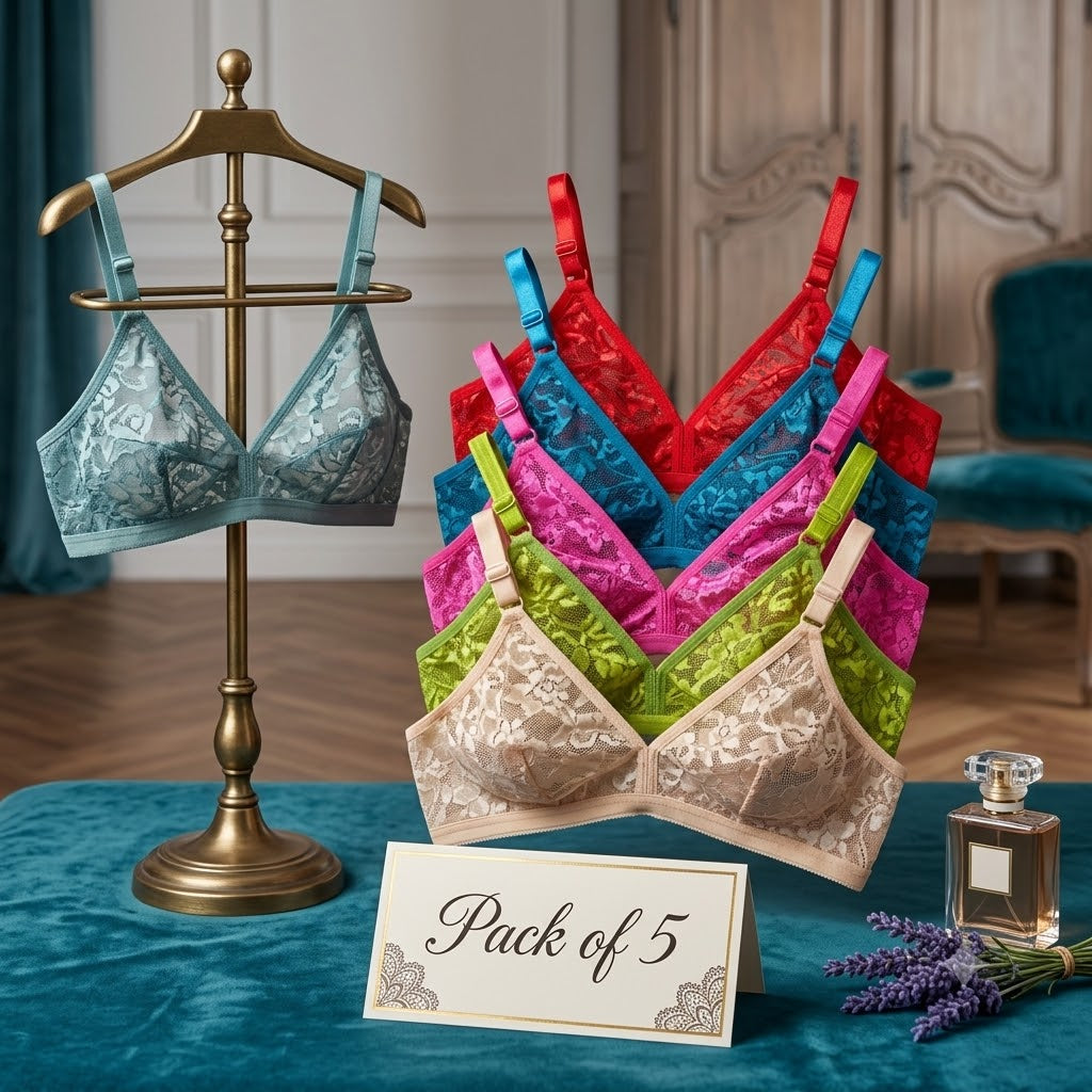 Shezaib Net Lace Summer Bralette Collection – Non Padded Soft & Breathable Comfort Wear 128225