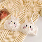 Cute Plush Kitty Anime Bralette & Panty Set