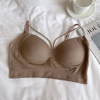 Pack of 3 Comfortable Gathered Seamless No-Steel Ring Thin Strap Bra for Girls & Women – J566
