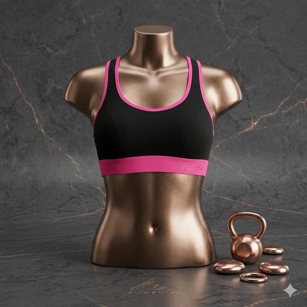 Aura Active Women's Seamless Racerback Sports Bra – High-Impact Fitness Wear with Adjustable Hook-Clasp 99003
