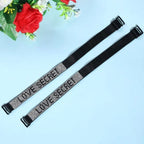 Detachable Fancy Rhinestone Bra Straps Pair - Adjustable Sparkle Straps for Party Wear