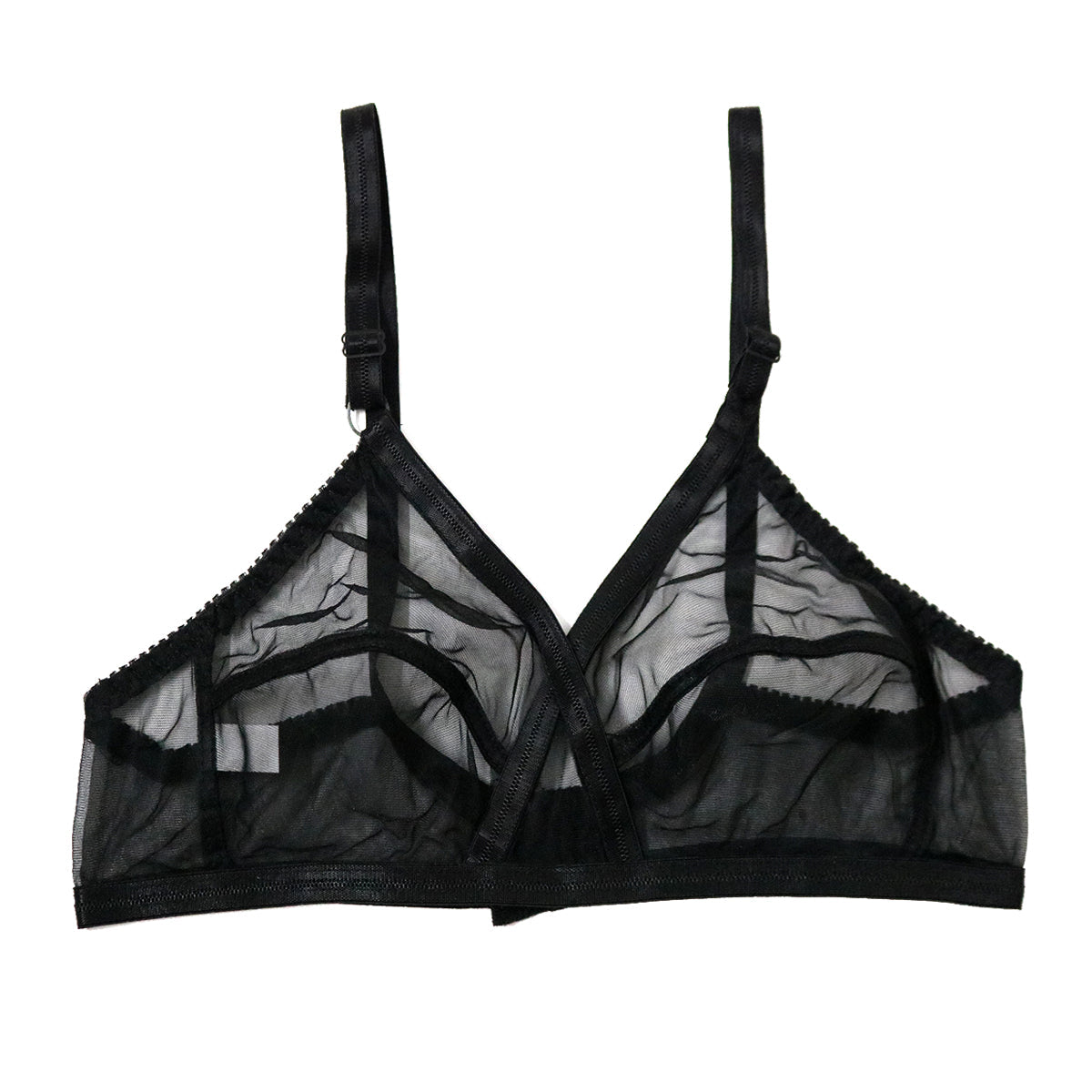 Shezaib Non-Padded & Non-Wired Cotton Full Cover Full Net Transparent Bra