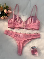 Shezaib Undergarments New Style Sexy Elegant Red Flower Lace Lingerie Set  Non Padded Wired bra  – Soft Mesh Floral Embroidered Bra & Panty MSL402