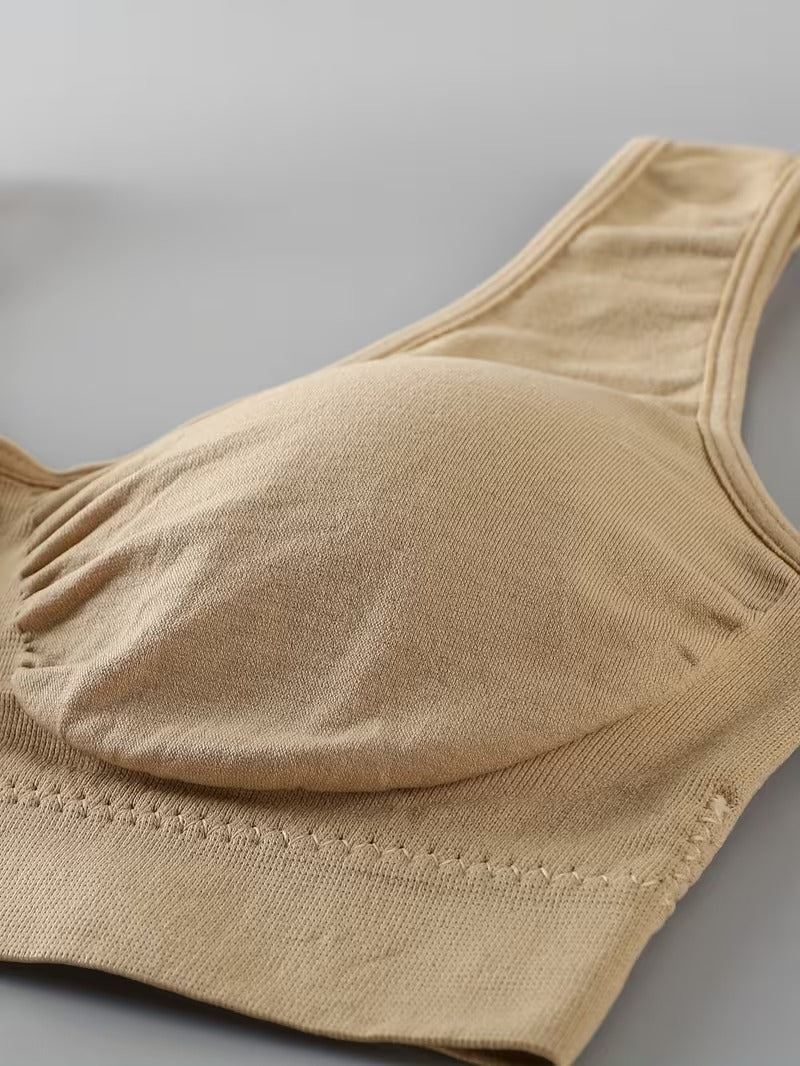 Shezaib  Pack of 3 Women's Seamless Wireless Comfort Bra – Soft Support Everyday Bralette 008