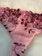 Shezaib Undergarments New Style Sexy Elegant Red Flower Lace Lingerie Set  Non Padded Wired bra  – Soft Mesh Floral Embroidered Bra & Panty MSL402