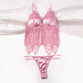 Shezaib Elegant Satin & Lace Lingerie Set – Soft Bralette with Matching Thong