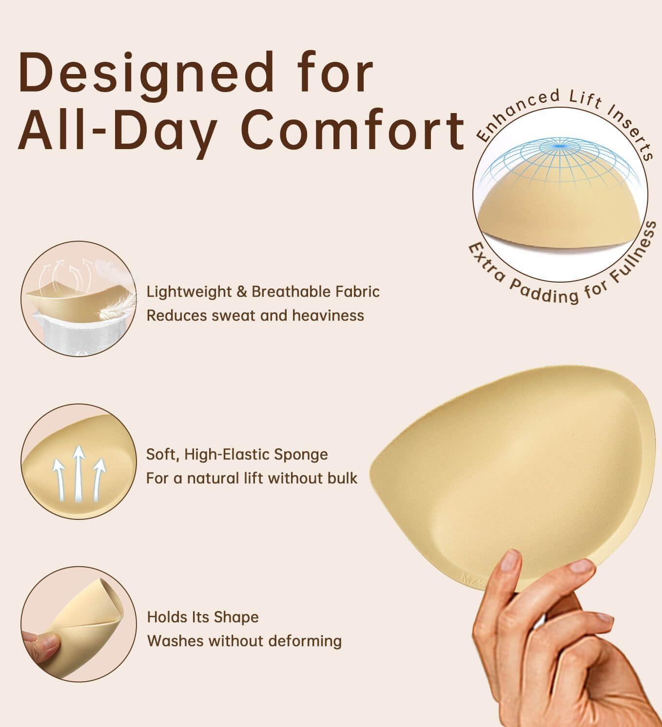Shezaib Undergarments Soft Silicone Breast Feeding Pads – Invisible Nursing Inserts for Smooth Shape & Comfort