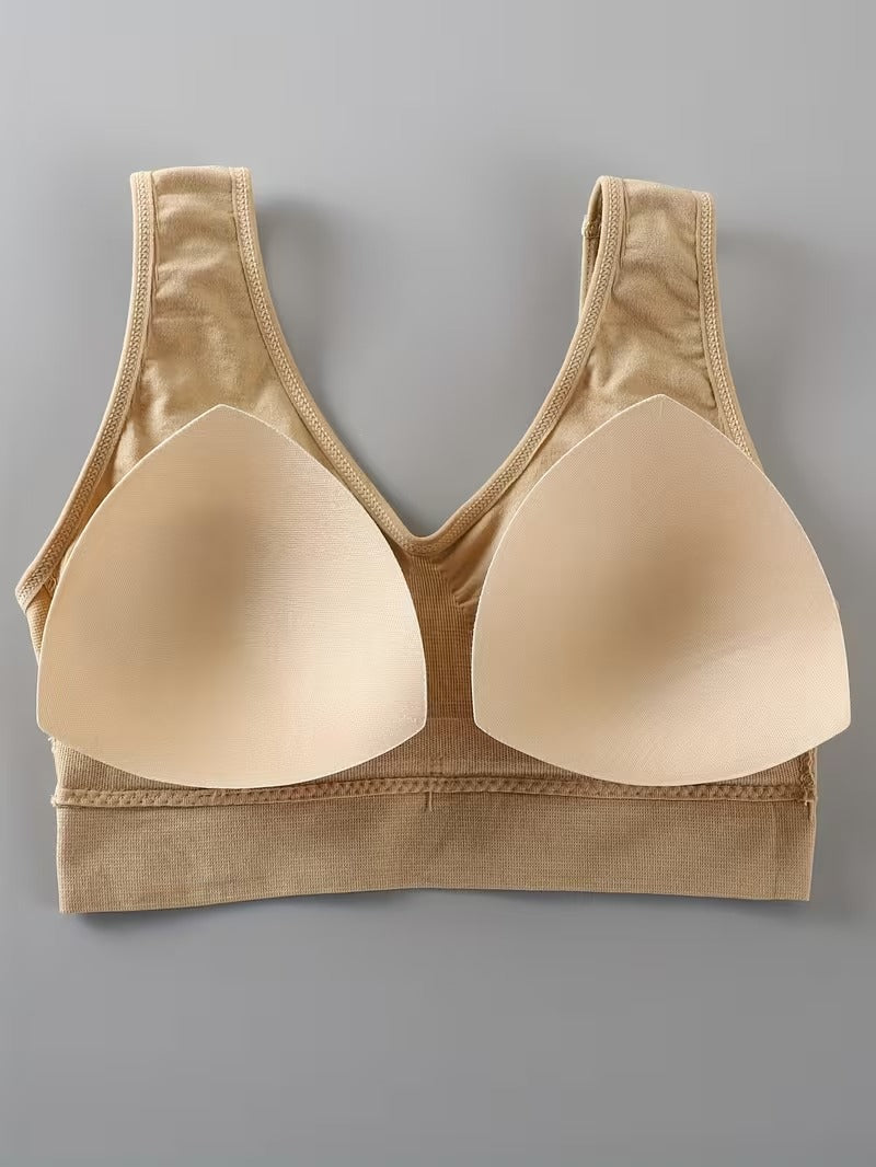 Shezaib  Pack of 3 Women's Seamless Wireless Comfort Bra – Soft Support Everyday Bralette 008