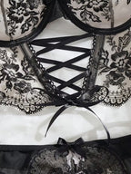 Lingerie Set - Sexy  Flirty Hot  Floral Embroidered Design Perfect for Adults -B024