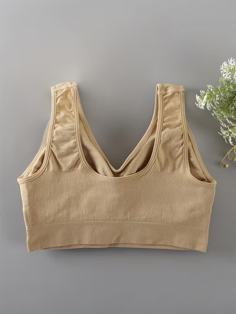 Shezaib  Pack of 3 Women's Seamless Wireless Comfort Bra – Soft Support Everyday Bralette 008