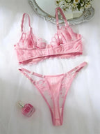 Shezaib Sexy Elegant White Lace Lingerie Set – Soft Mesh Floral Embroidered Bra & Panty